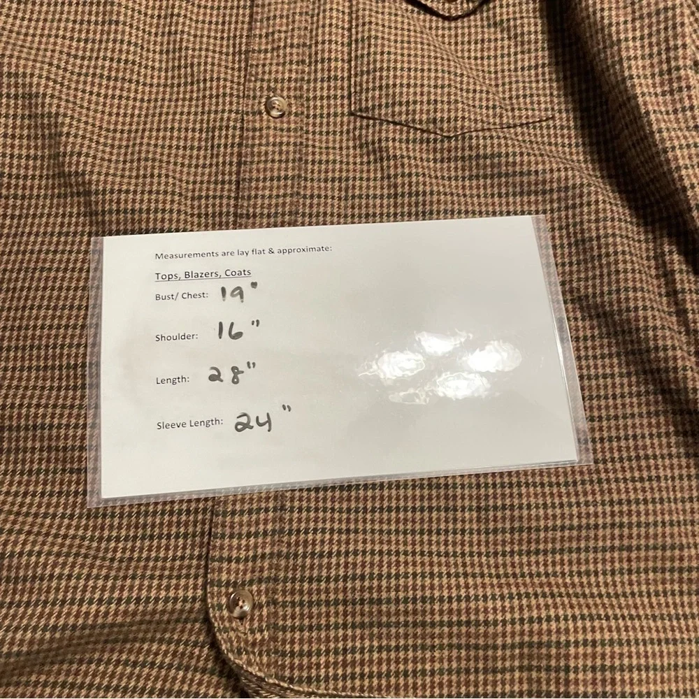 J.Crew Slim Fit Houndstooth Button-Up Shirt Cashmere Blend Brown Men’s Size S